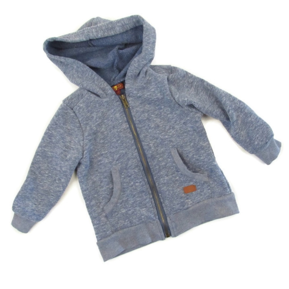 7 For All Mankind Hoodie Sweatshirt Jacket Zip 2T